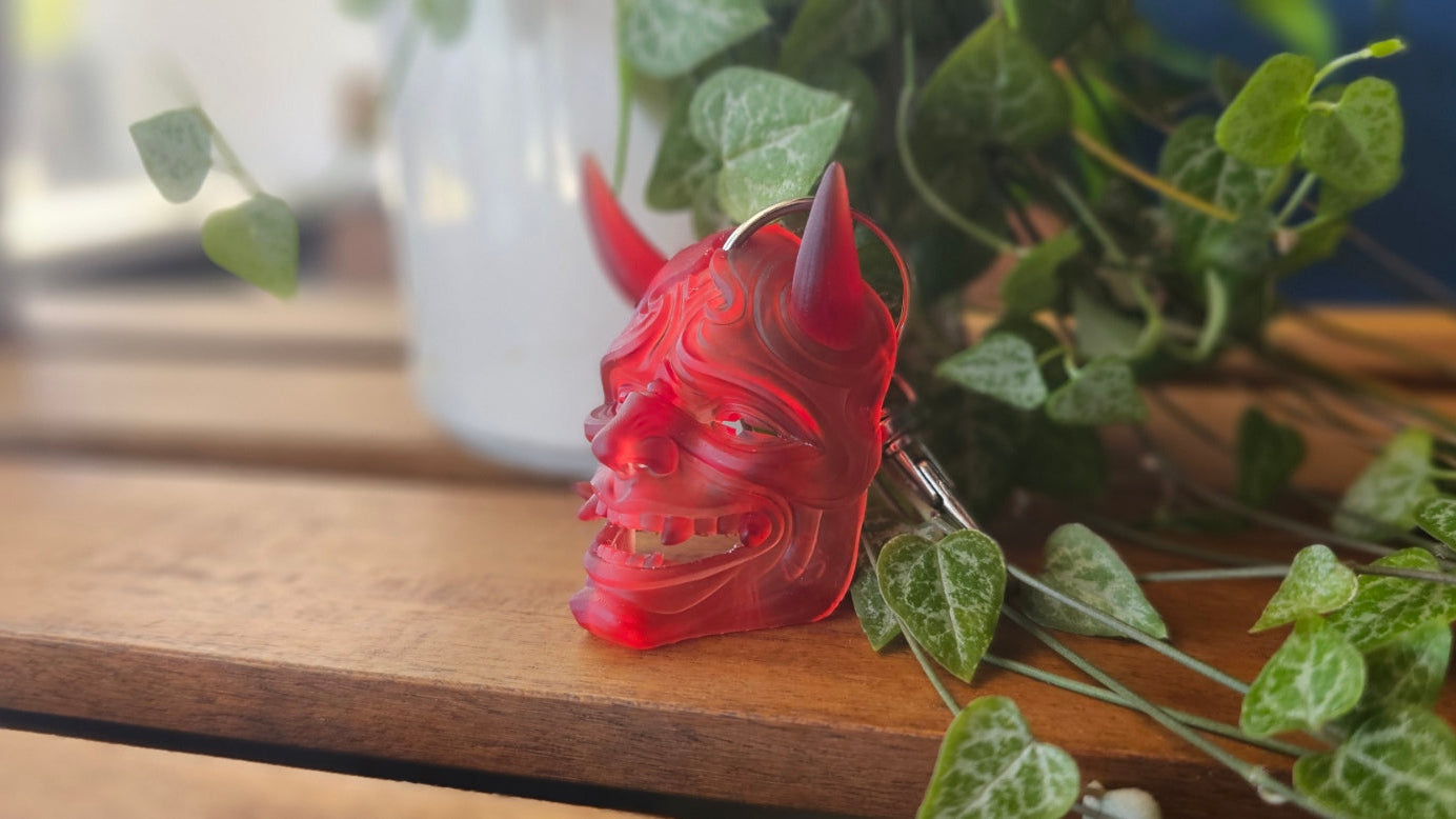 Oni Demon Mask Keychain