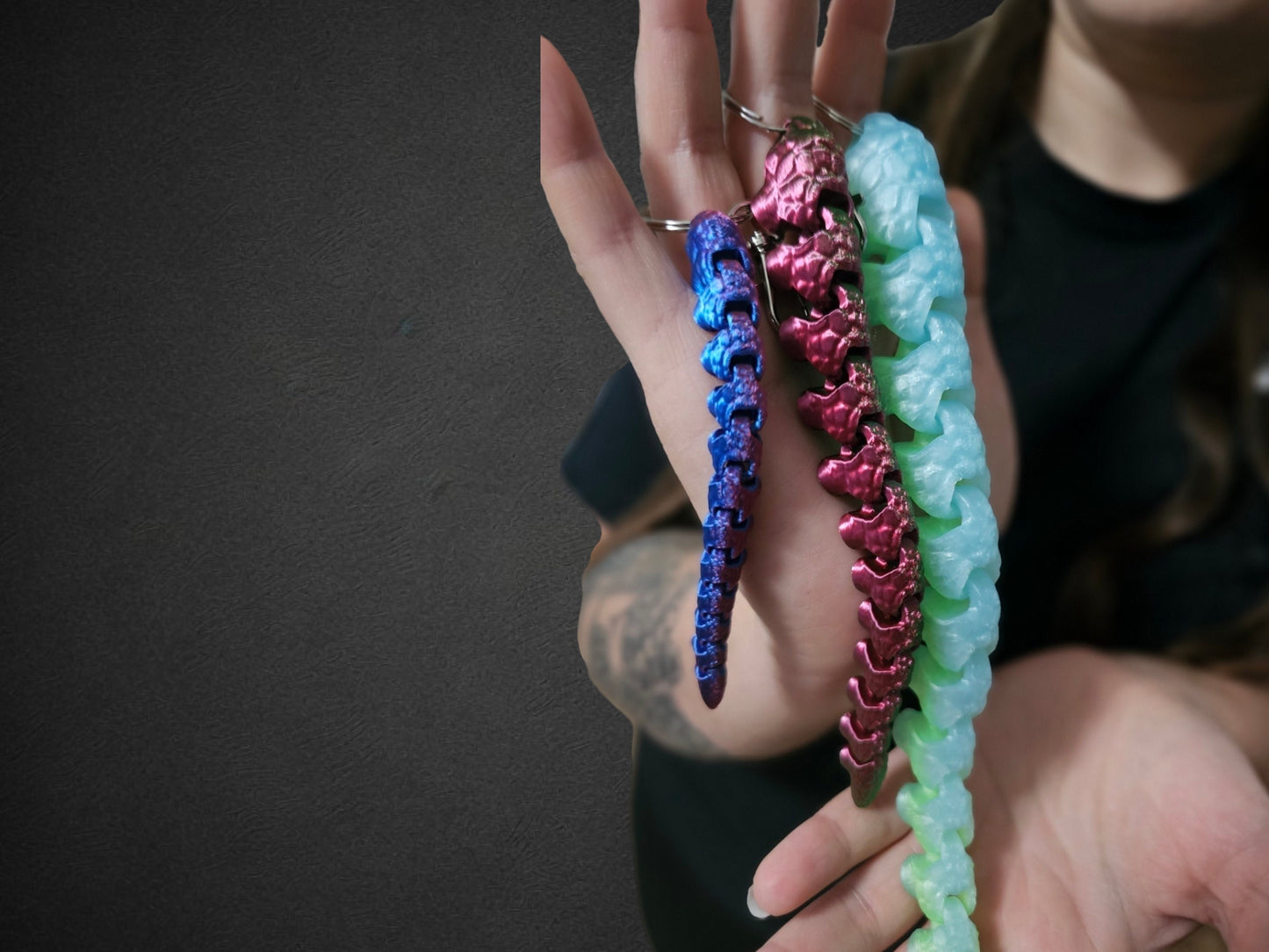 Articulating Tentacle keychain
