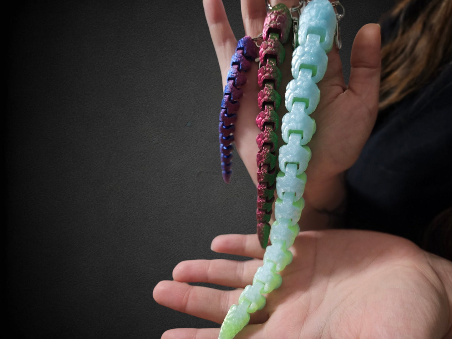 Articulating Tentacle keychain