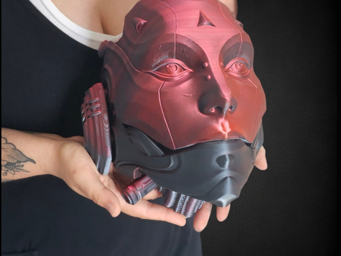 Steampunk Articulating Skull Droid – 3D Printed Mechanical Robot Skull Wall Art, Gothic Steampunk Decor