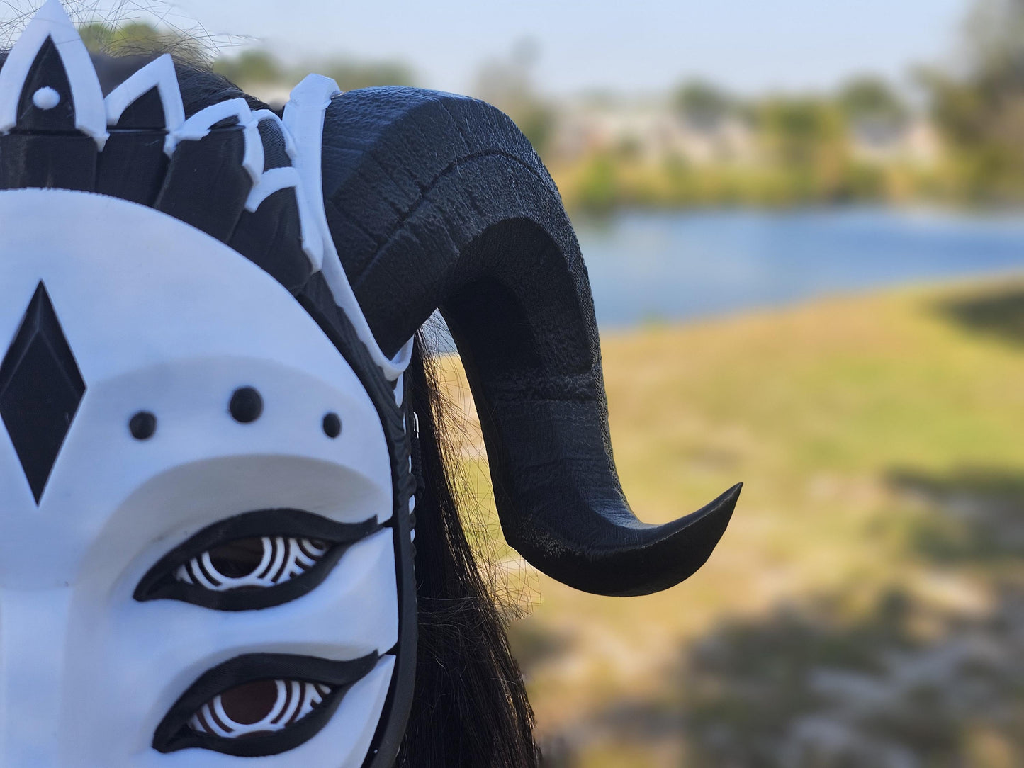 Horned Hellequin Mask