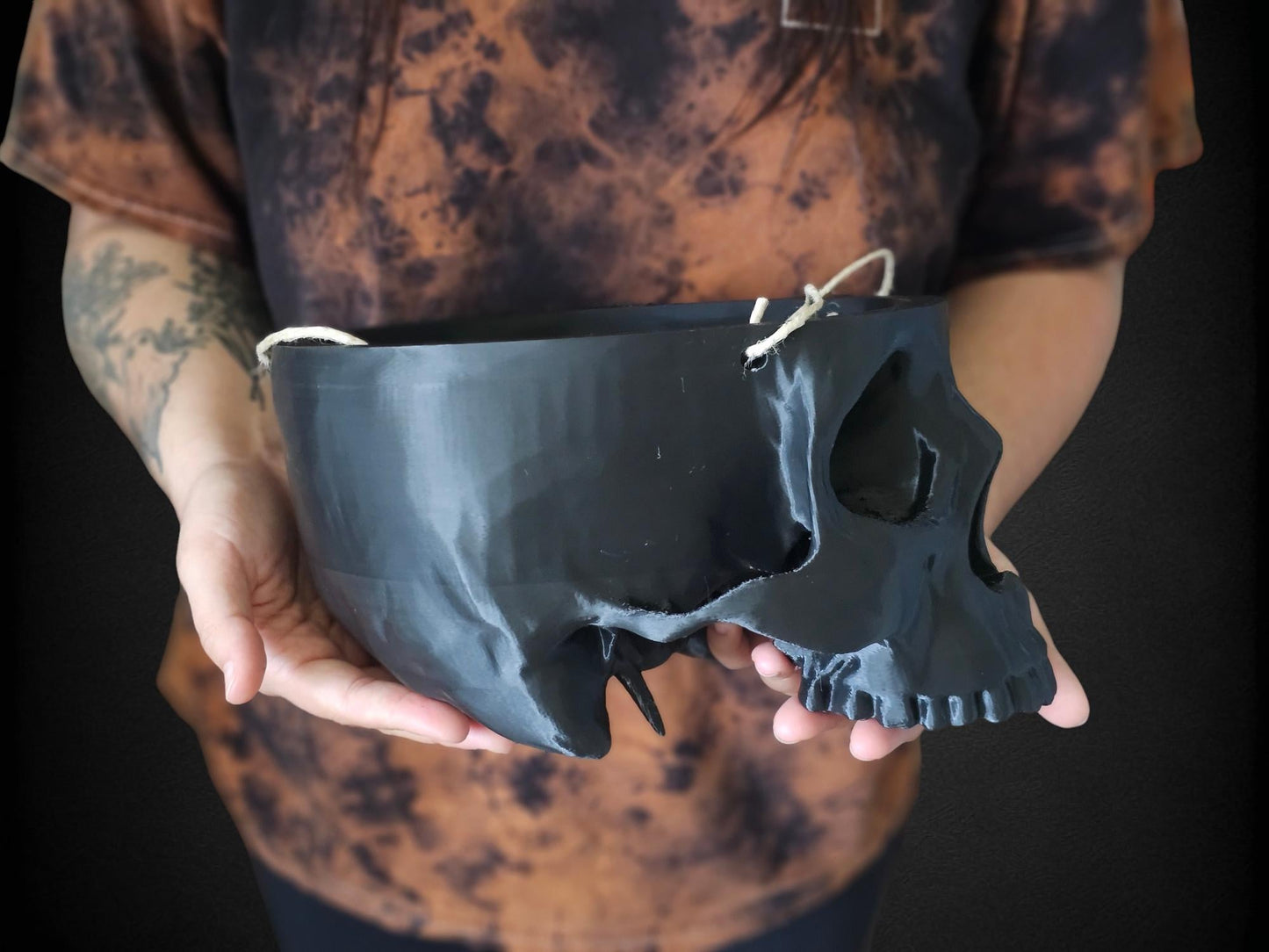 Hanging Human Skull Indoor Planter