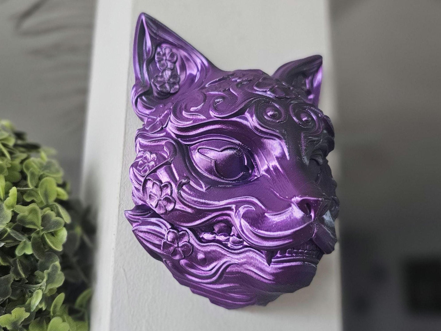 Kitsune Cat Mask Wall Mount