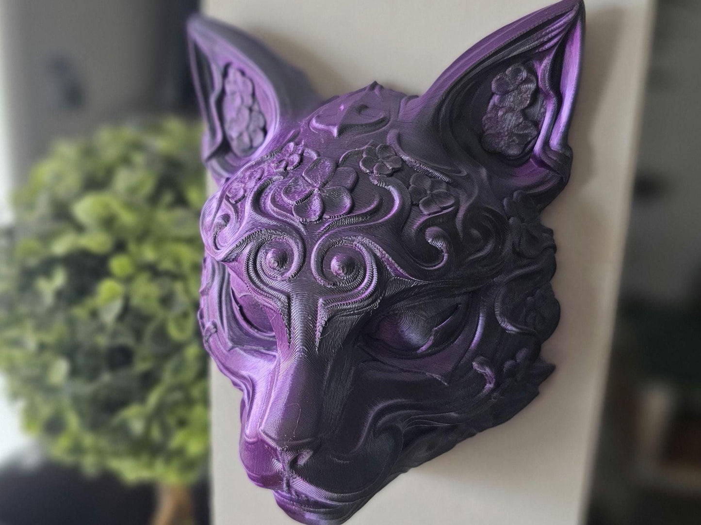 Kitsune Cat Mask Wall Mount