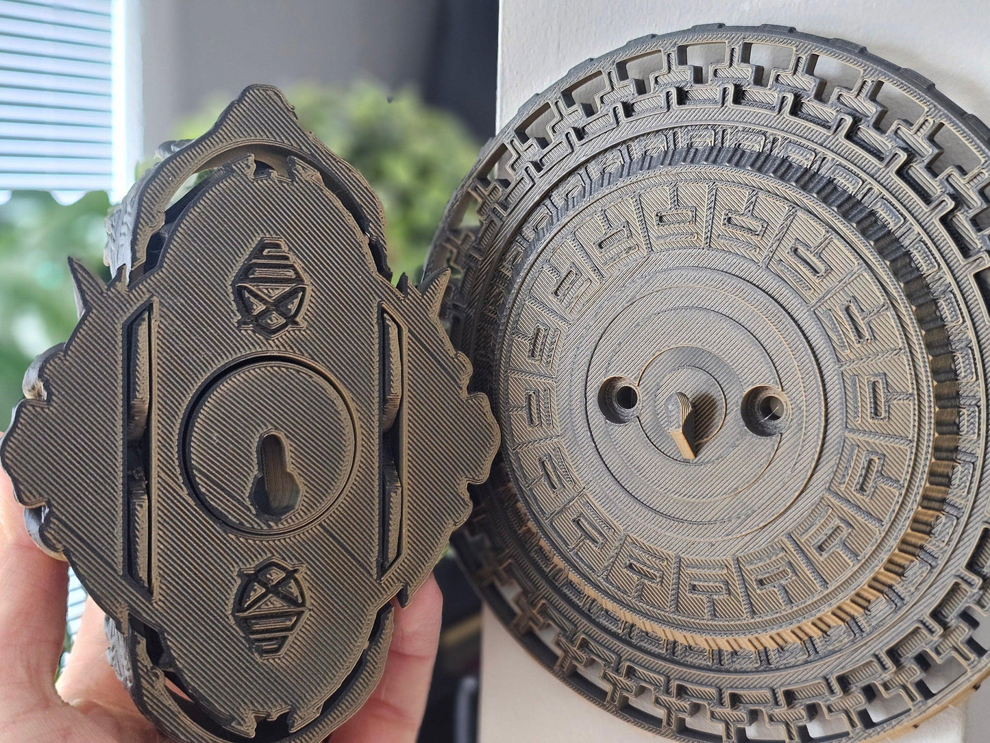 Inti Inca Sun God Spinning and Moveable Wall Art – 3D Printed Inca Sun Mask, Interactive Ancient Sun God Decor, Peruvian Mythology Sculpture