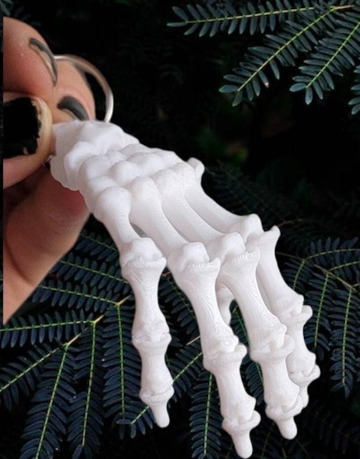 Articulating Skeleton Hand Keychain