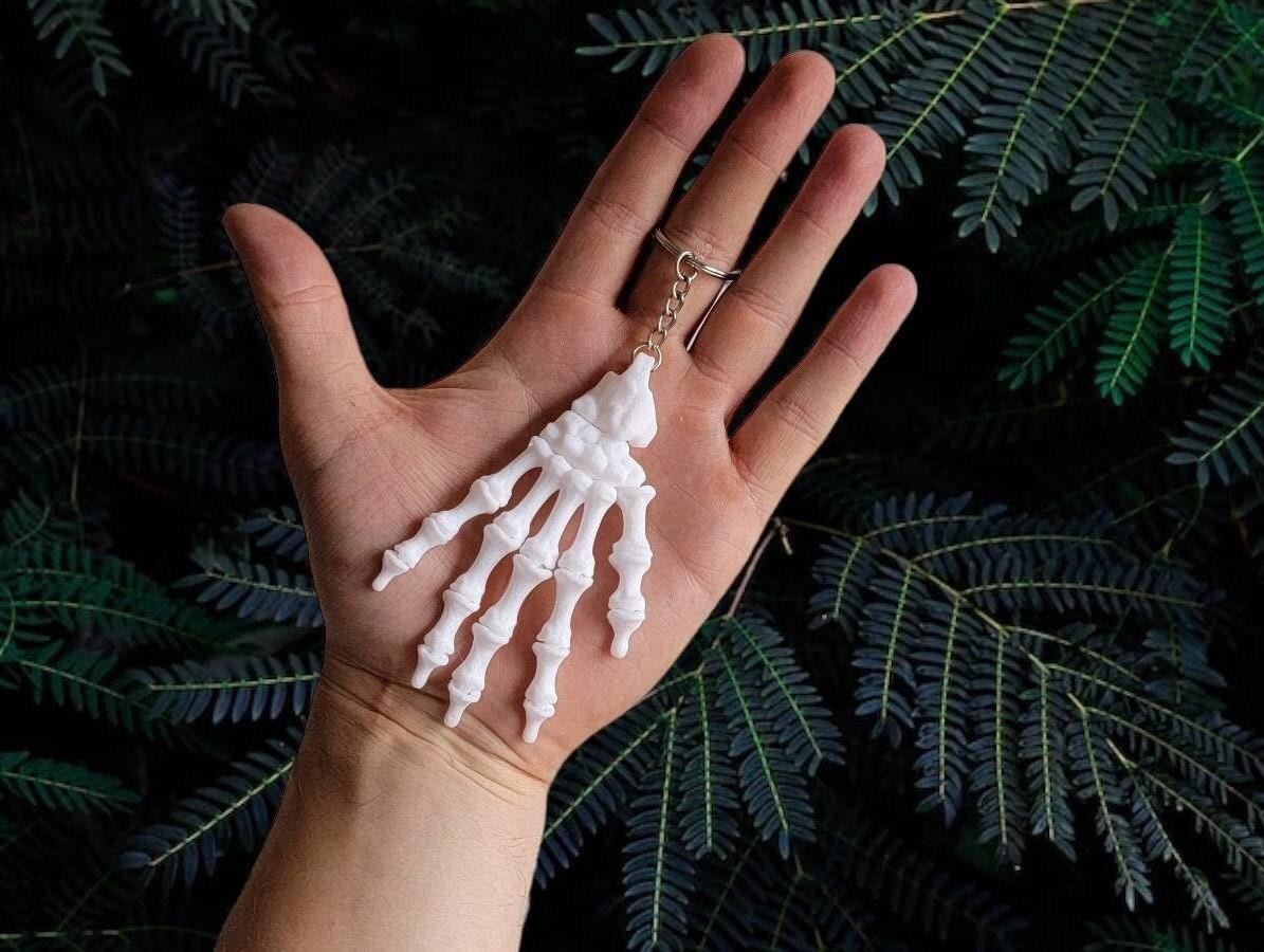 Articulating Skeleton Hand Keychain