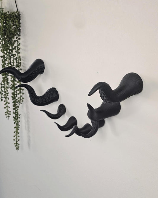 Octopus Tentacle Wall Hook 3D Printed Nautical Wall Hook, Kraken Bathroom Towel Hook, Coastal Coat Hook, Beach House Nautical Decor Accent
