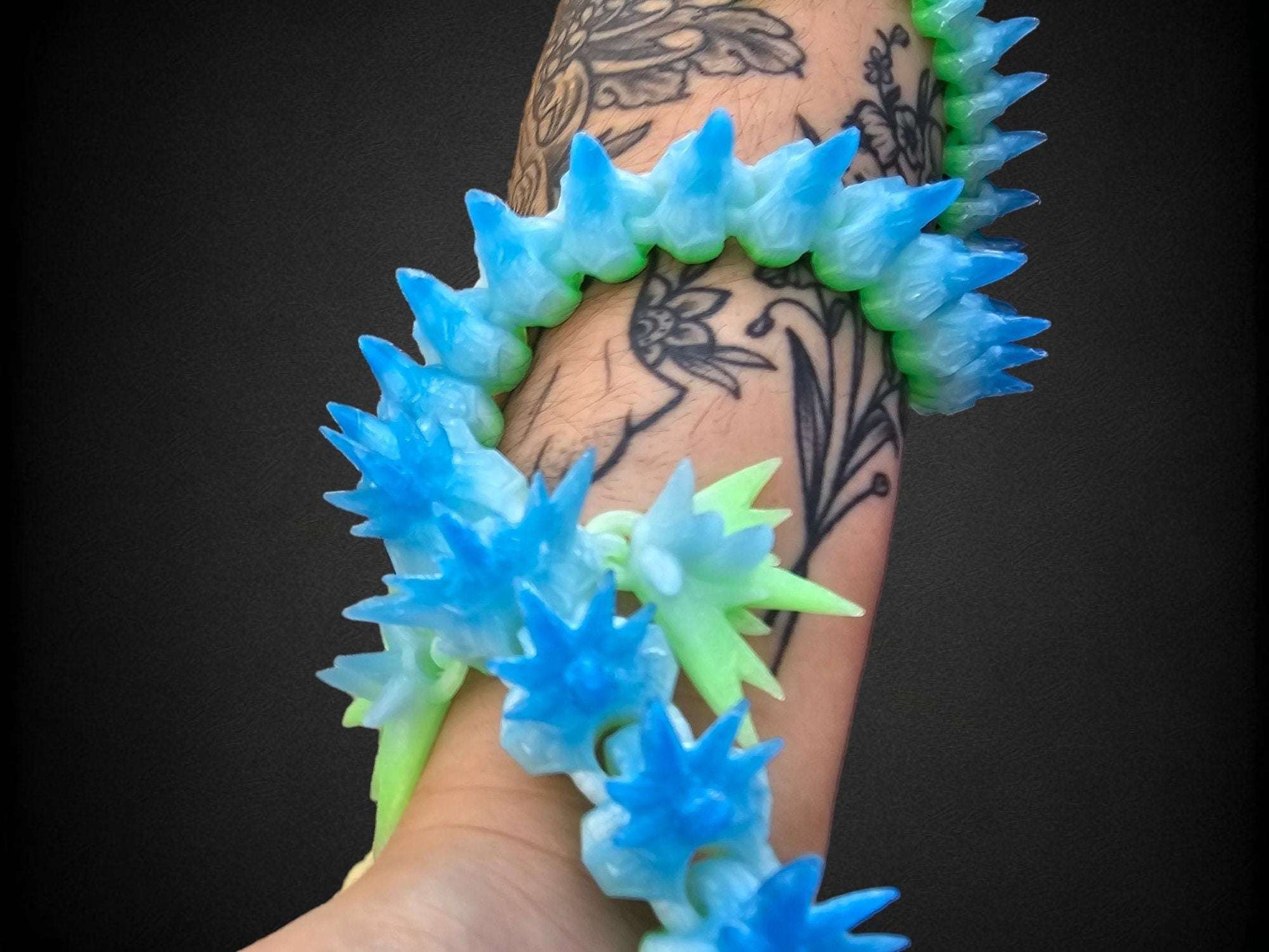 24" Void Sea Dragon Articulating Flexi By Cinderwing Dragon Fidget Toy 3D Printed Gift For Dragon Lover 3D Printed Dragon With Wings