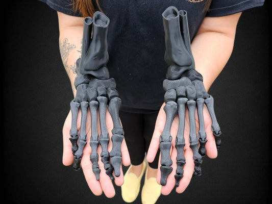 Life Size Articulating Skeleton Feet, Flexi-Factory, halloween skeleton hands 3D Printed Toy Figure