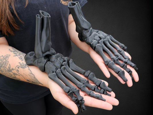 Life Size Articulating Skeleton Feet, Flexi-Factory, halloween skeleton hands 3D Printed Toy Figure