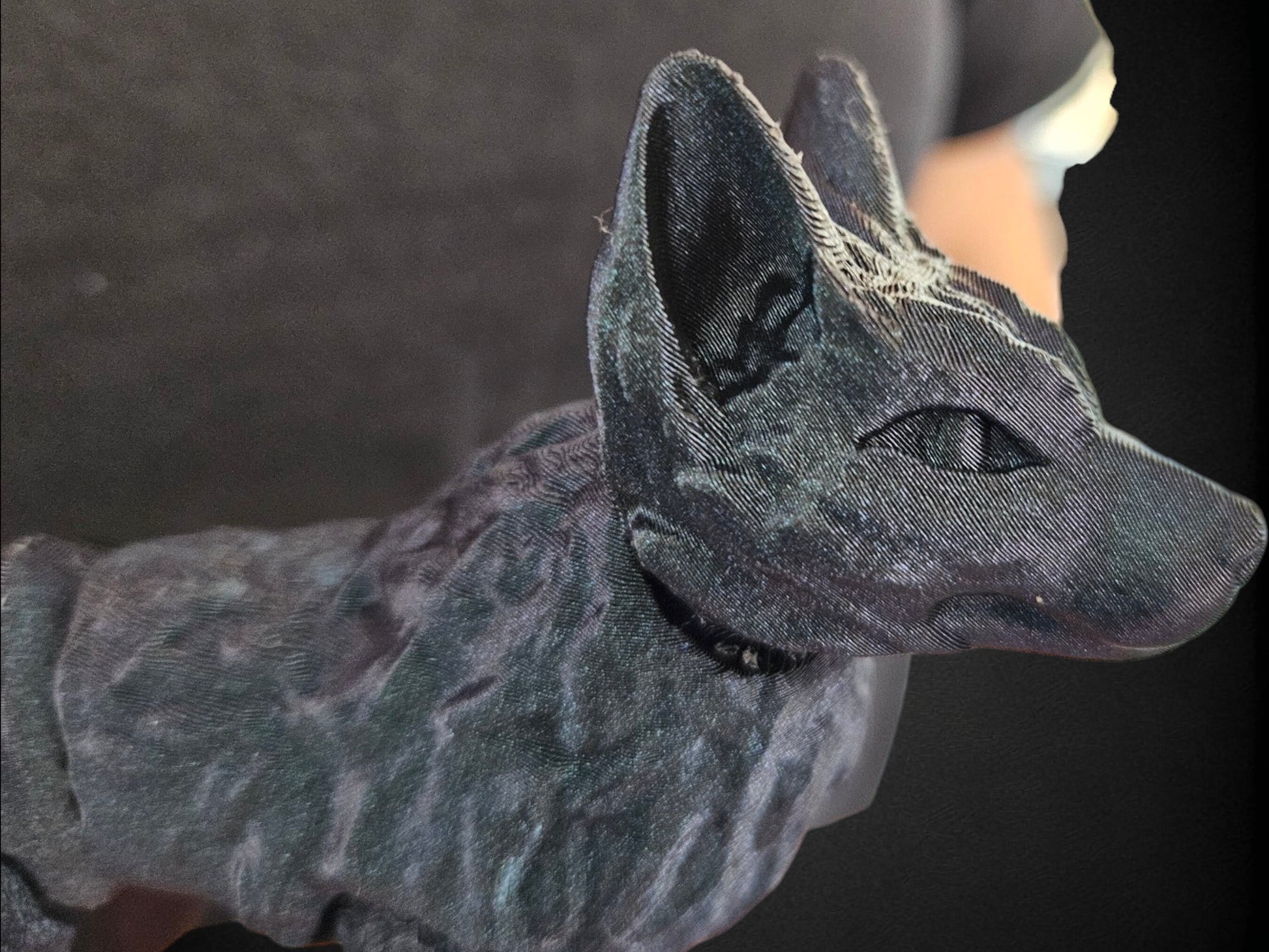 Cinder Wolf Articulating Flexi By Cinderwing Articulated Fidget Toy 3D Printed Gift For Him Desk Toy