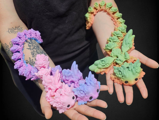 Kosha Winged Floral Articulating Dragon