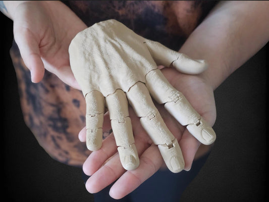 Life Size Articulating Poseable Human Hand Prop 3D Printed Toy Figure Adult Desk Toy Home Decor