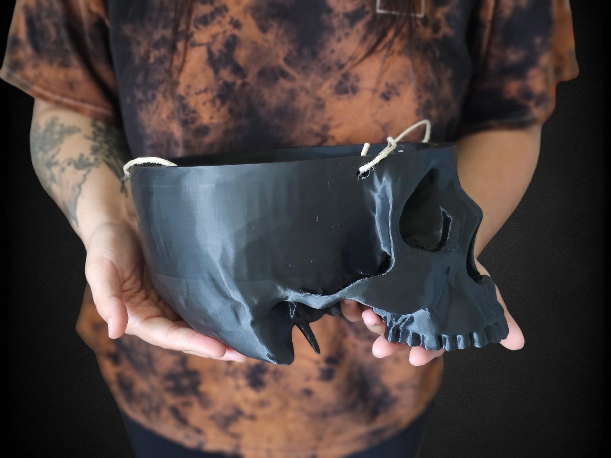 Hanging Human Skull Indoor Planter