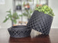 Textured Lattice Indoor Planter With Hidden Drainage