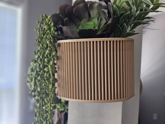 Ribbed Wall Mounted Planter with Hidden Drainage