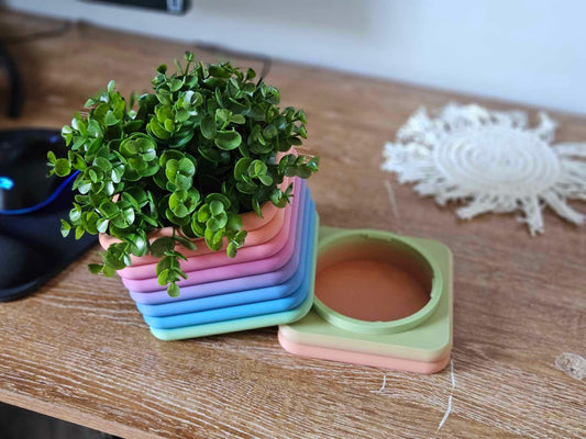Square Poppy Indoor Planter Hidden Drainage