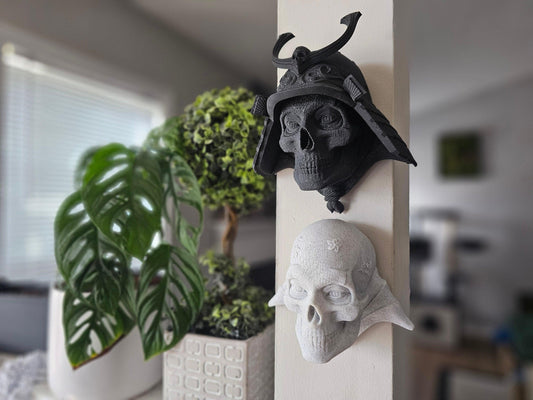 Orochi Samurai Skull Wall Mount