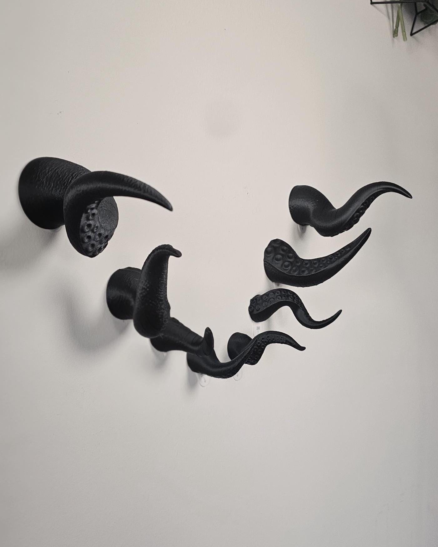 Octopus Tentacle Wall Hook  3D Printed Nautical Wall Hook, Kraken Bathroom Towel Hook, Coastal Coat Hook, Beach House Nautical Decor Accent