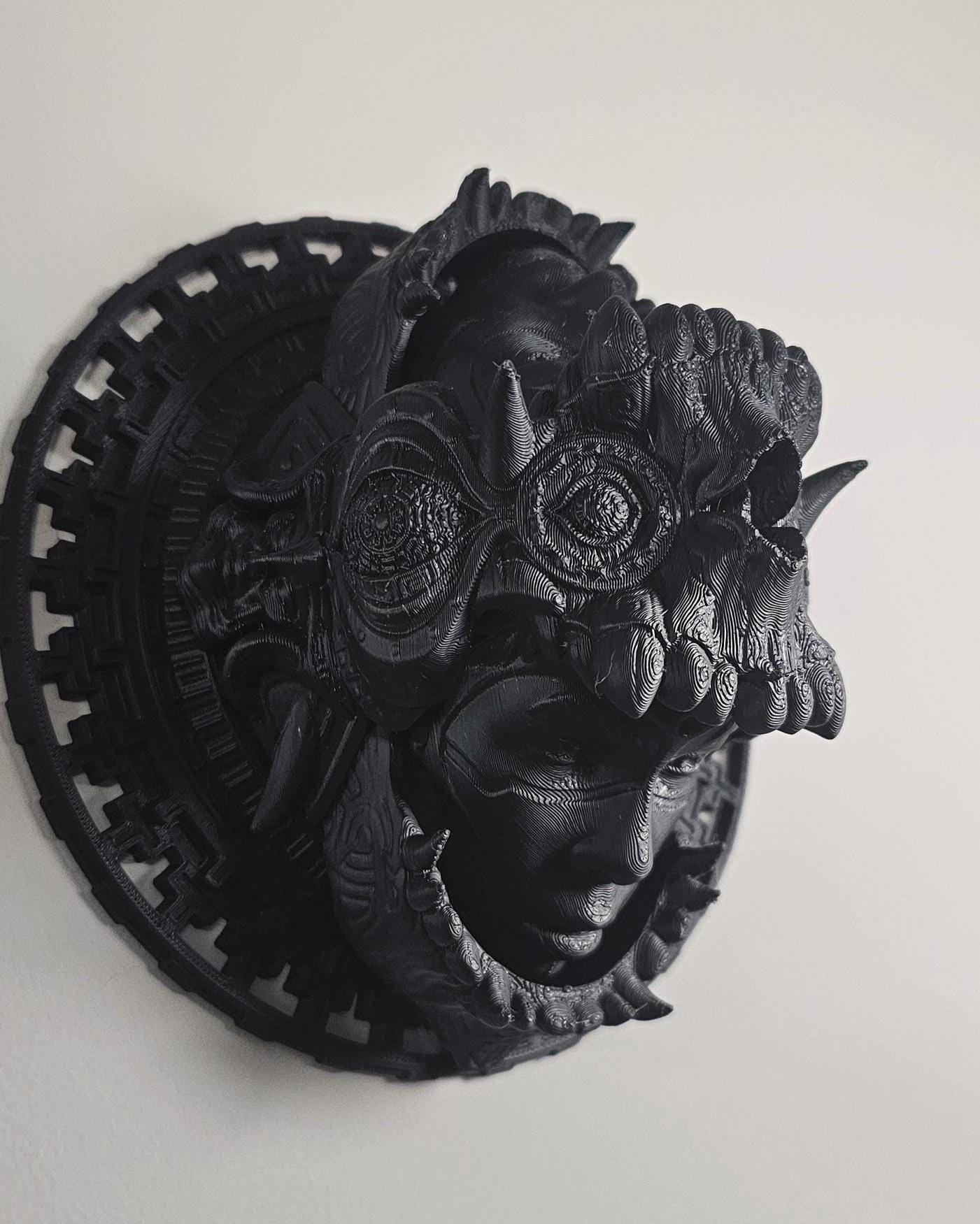 Inti Inca Sun God Wall Art  3D Printed Inca Sun Sculpture, Geometric Moving Sun Decor, Tribal Spiritual Home Decor, Sacred Wall Hanging