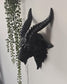 9" Tall Baphomet Goat Wall Decor  Occult Ram Head Wall Sculpture, Satanic Gothic Wall Art, Dark Altar Home Decor