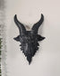 9" Tall Baphomet Goat Wall Decor  Occult Ram Head Wall Sculpture, Satanic Gothic Wall Art, Dark Altar Home Decor