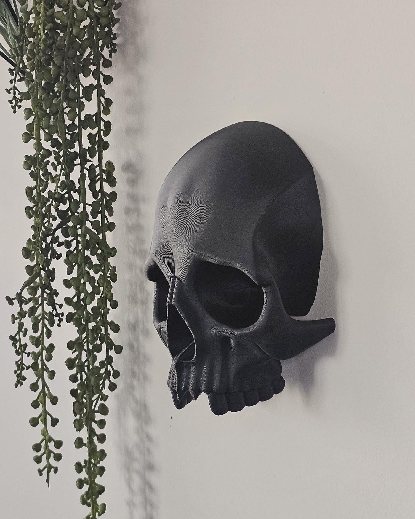 Skull Wall Decor with Hidden Compartment  Gothic Skull Wall Mount, Secret Storage Skull Art, Dark Home Decor