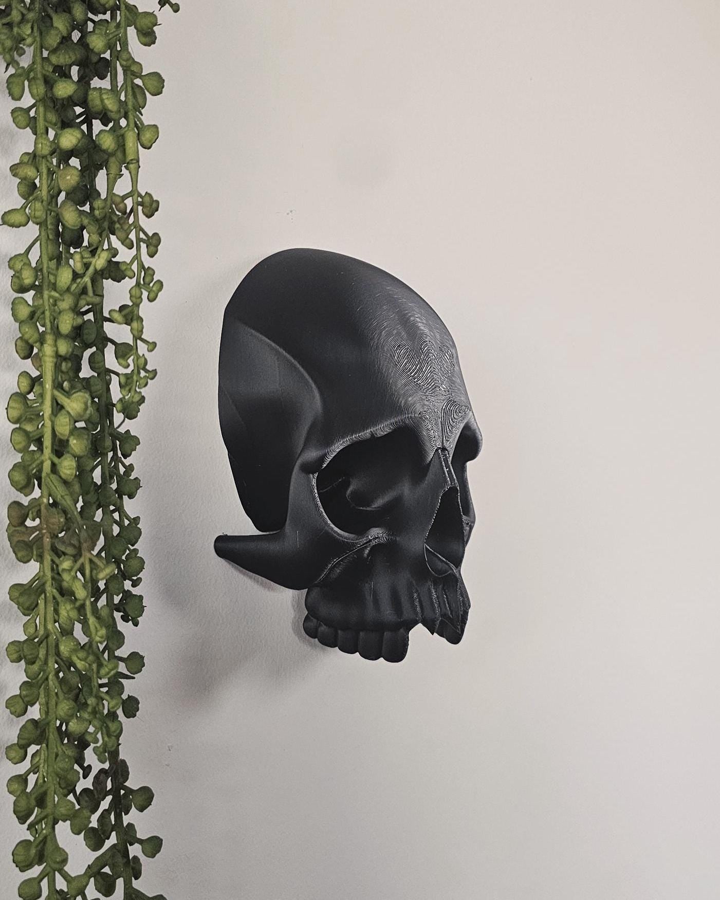 Skull Wall Decor with Hidden Compartment  Gothic Skull Wall Mount, Secret Storage Skull Art, Dark Home Decor