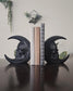 Skull Moon Bookend Set  3D Printed Gothic Bookend,Crescent Moon Skull Decor,Dark Academia Library Decor,Occult Witchy Bookshelf Accent Home