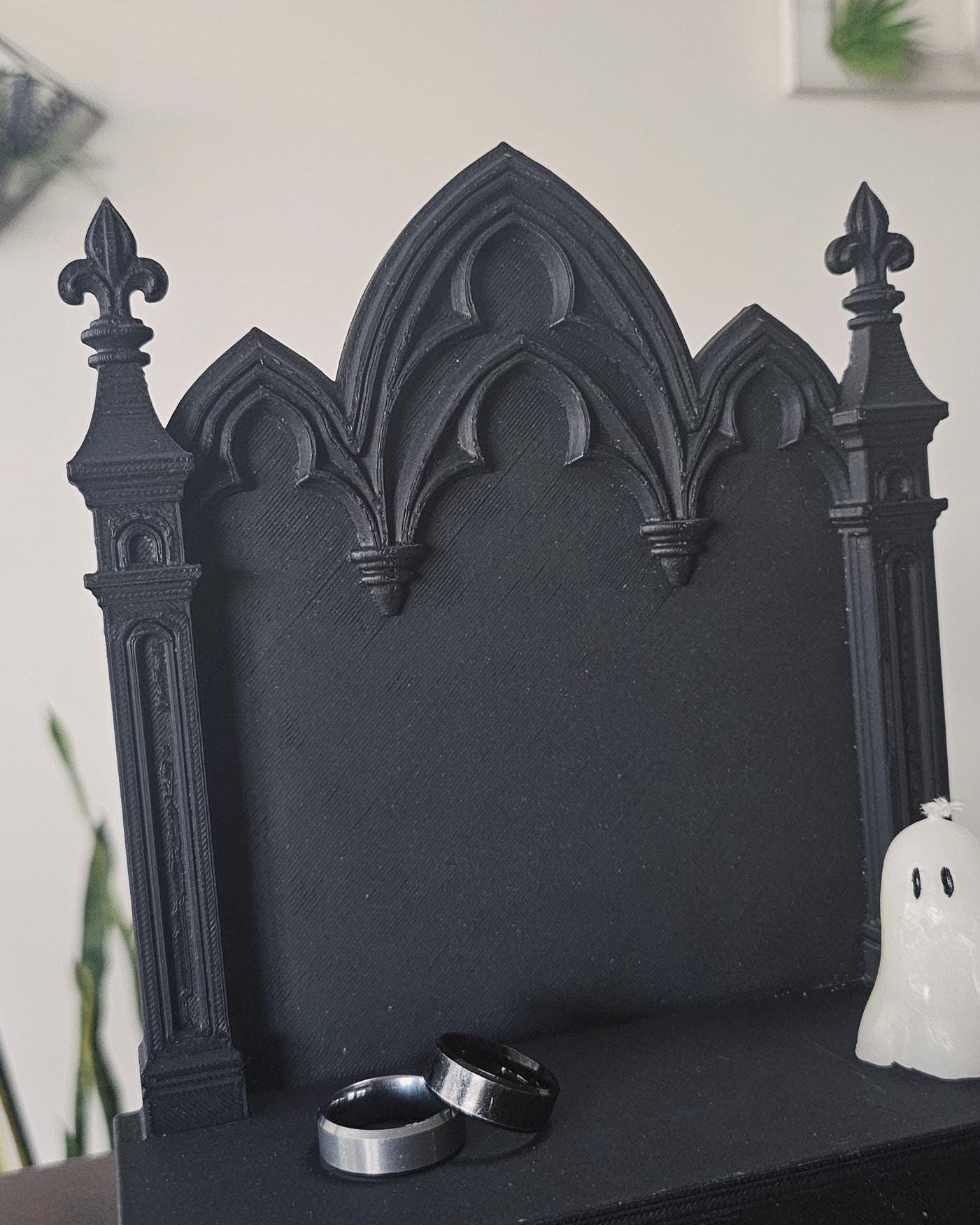 Cathedral Jewelry Stand  3D Printed Gothic Jewelry Holder, Ornate Cathedral Arch Stand, Dark Romantic Vanity Organizer, Home Decor Display