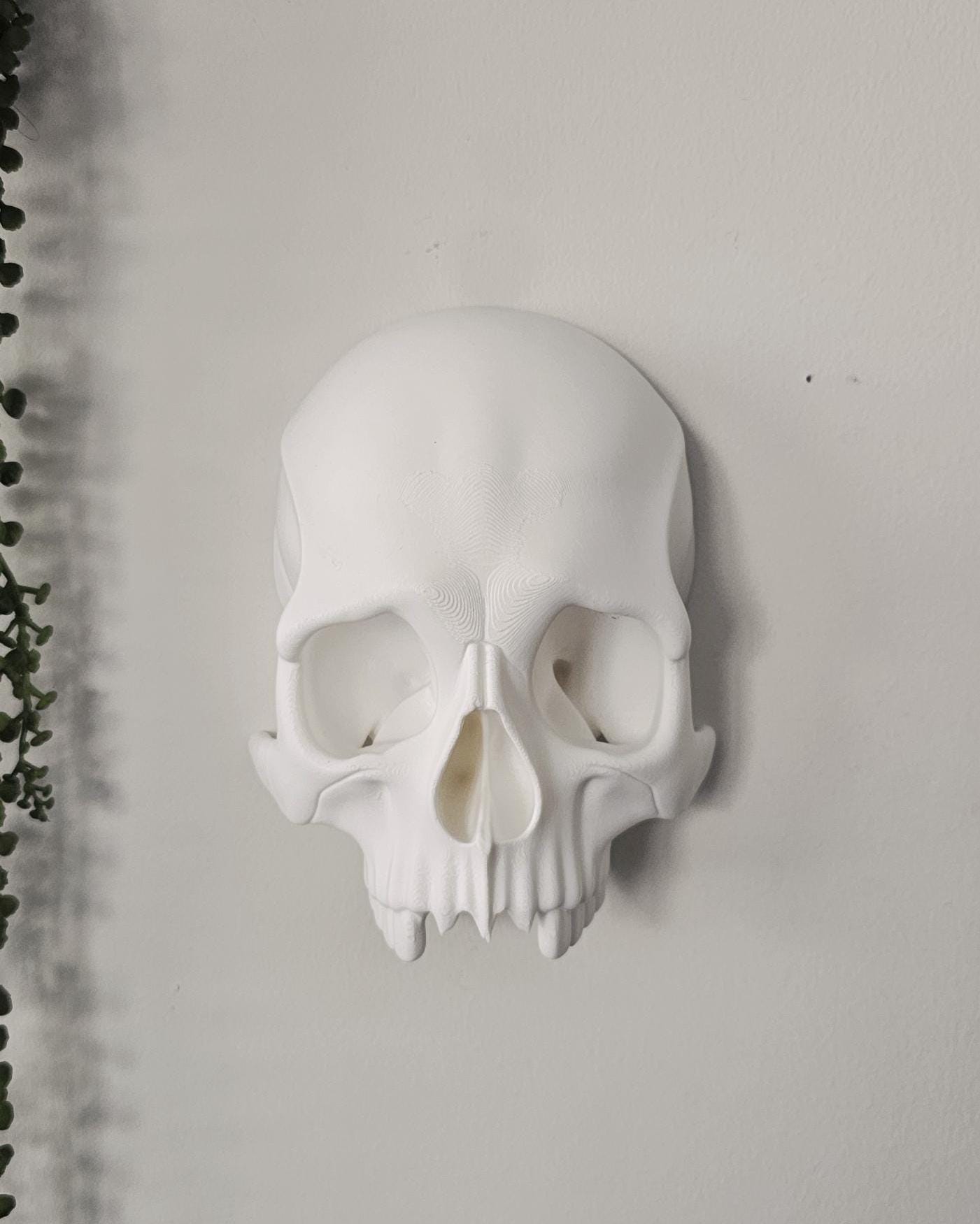 Skull Wall Decor with Hidden Compartment  Gothic Skull Wall Mount, Secret Storage Skull Art, Dark Home Decor