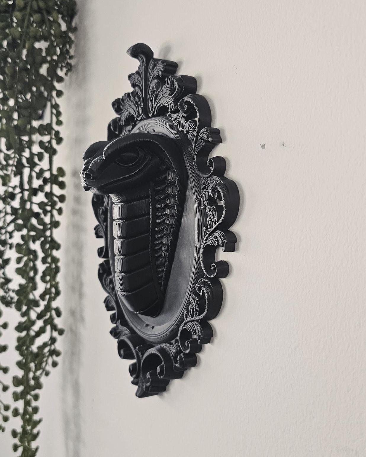 Gothic Snake Wall Sculpture  Baroque Cobra Wall Decor, Dark Victorian Serpent Wall Art, Gothic Home Decor