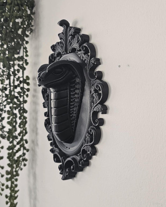Gothic Snake Wall Sculpture  Baroque Cobra Wall Decor, Dark Victorian Serpent Wall Art, Gothic Home Decor