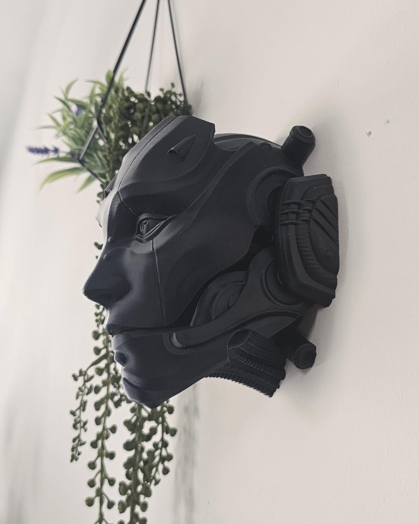 Steampunk Cyber Skull Wall Mount  3D Printed Futuristic Skull Wall Art, Gothic Sci-Fi Decor, Industrial Horror Home Accent