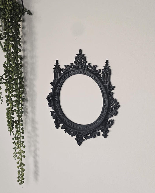 Victorian Ornate Wall Frame  3D Printed Gothic Baroque Wall Plaque, Cathedral Arch Wall Decor, Dark Romantic Black Wall Art Sculpture Home