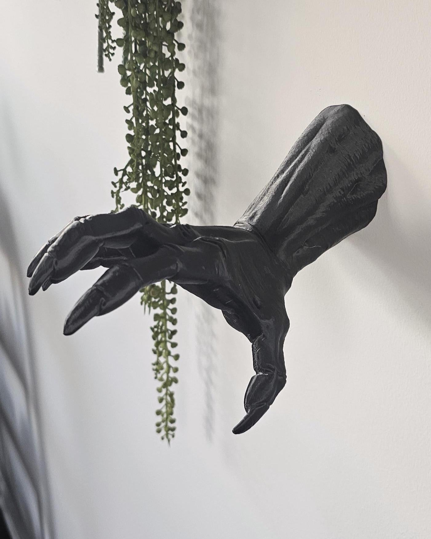 Demon Hand Wall Mount  3D Printed Gothic Devil Hand Sculpture, Macabre Wall Decor, Dark Fantasy Wall Art, Occult Curiosity Display