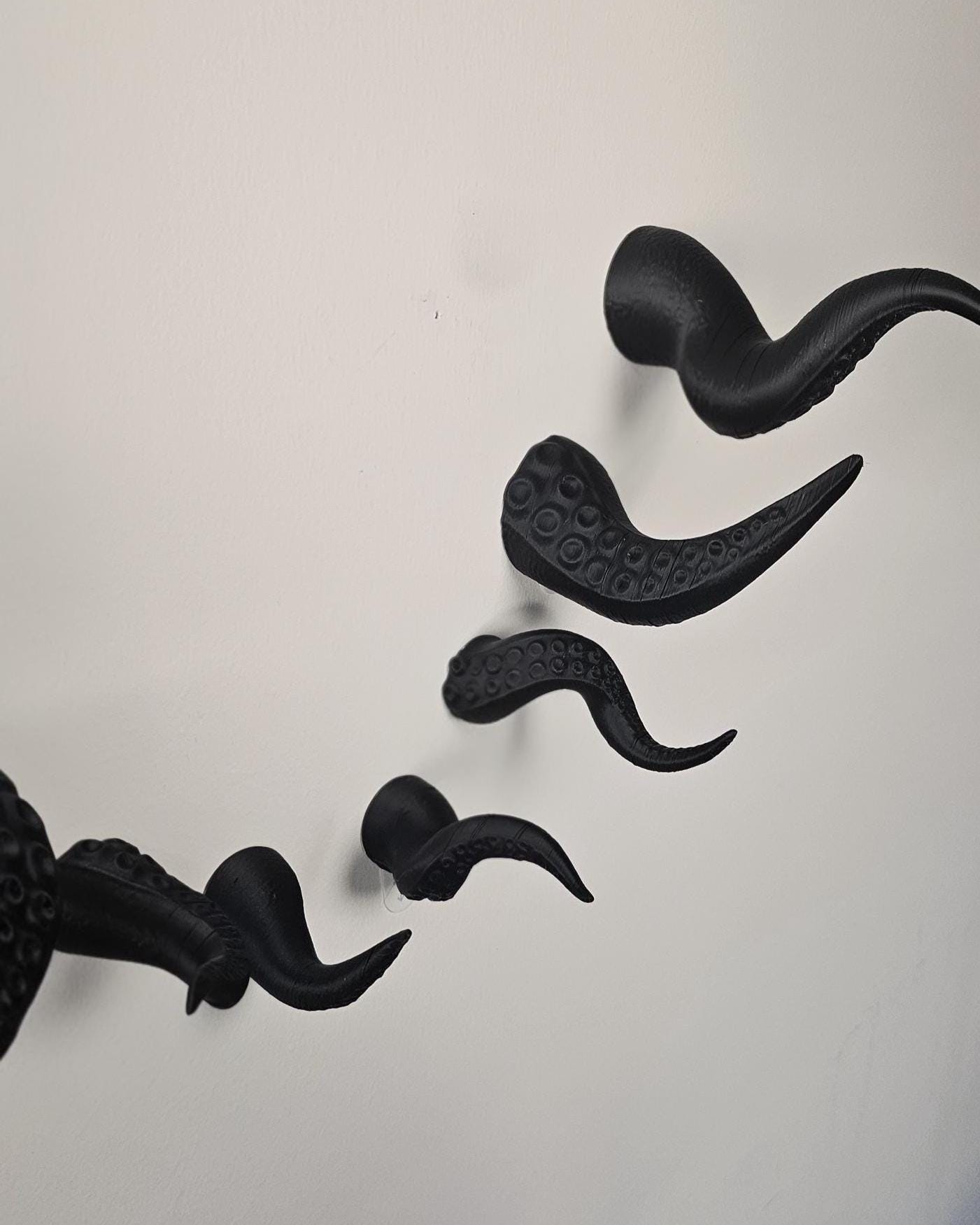 Octopus Tentacle Wall Hook  3D Printed Nautical Wall Hook, Kraken Bathroom Towel Hook, Coastal Coat Hook, Beach House Nautical Decor Accent