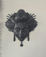 Title: Japanese Geisha Wall Mask  3D Printed Geisha Face Wall Decor, Gothic Japanese Wall Art, Dark Home Decor, Statement Wall Sculpture