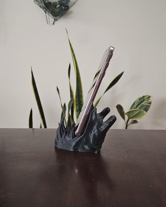 Monster Jaw Phone Stand  Universal Fanged Cell Phone Holder, Gaming Desk Accessory, Cool Desk Phone Dock, Gothic Office Desk Decor