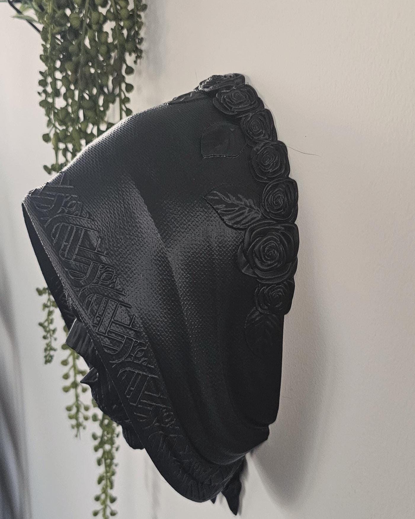 Large Santa Muerte Wall Sculpture  Holy Death Grim Reaper Skull Wall Art, Hooded Gothic Wall Decor, Dark Religious Home Accent