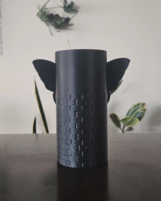 7" Moth Vase  Gothic Moth Sculpture Vase, Dark Botanical Home Decor, Witchy Floral Vessel, Nature Inspired Gothic Accent