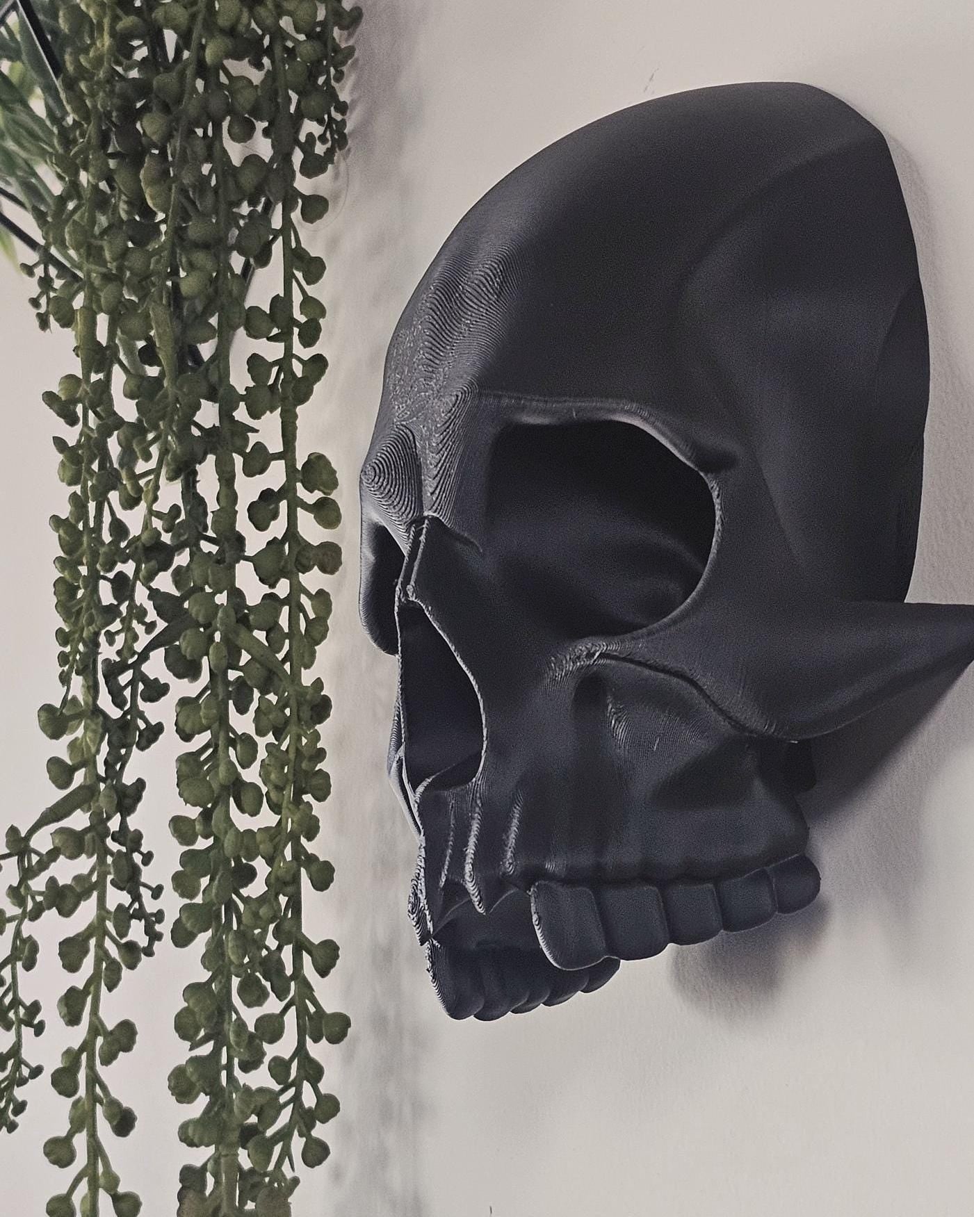 Skull Wall Decor with Hidden Compartment  Gothic Skull Wall Mount, Secret Storage Skull Art, Dark Home Decor