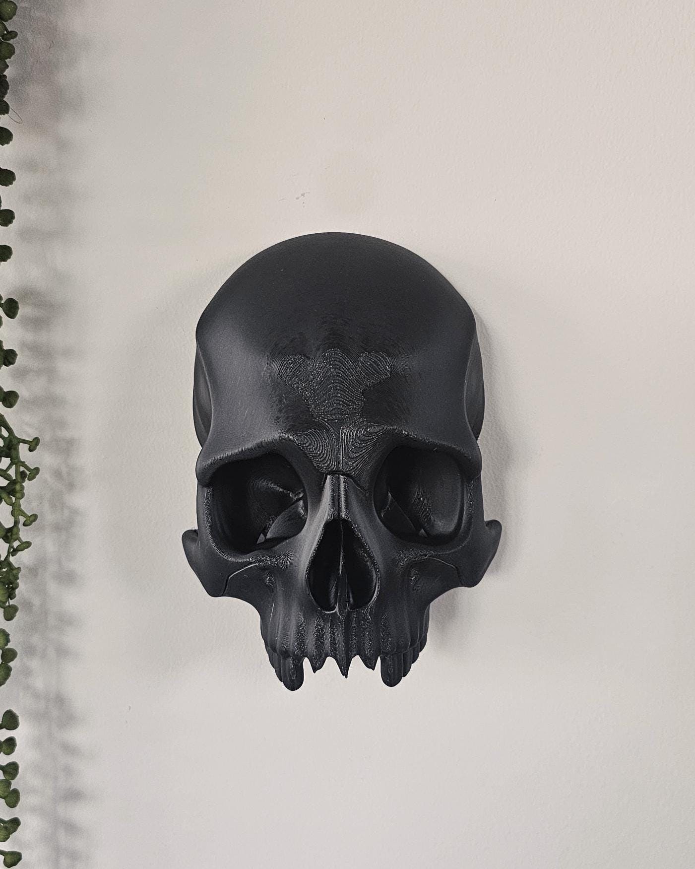 Skull Wall Decor with Hidden Compartment  Gothic Skull Wall Mount, Secret Storage Skull Art, Dark Home Decor
