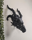 Dragon Skull Wall Decor  3D Printed Gothic Dragon Head Wall Mount, Dark Fantasy Skull Art, Medieval Creature Wall Sculpture