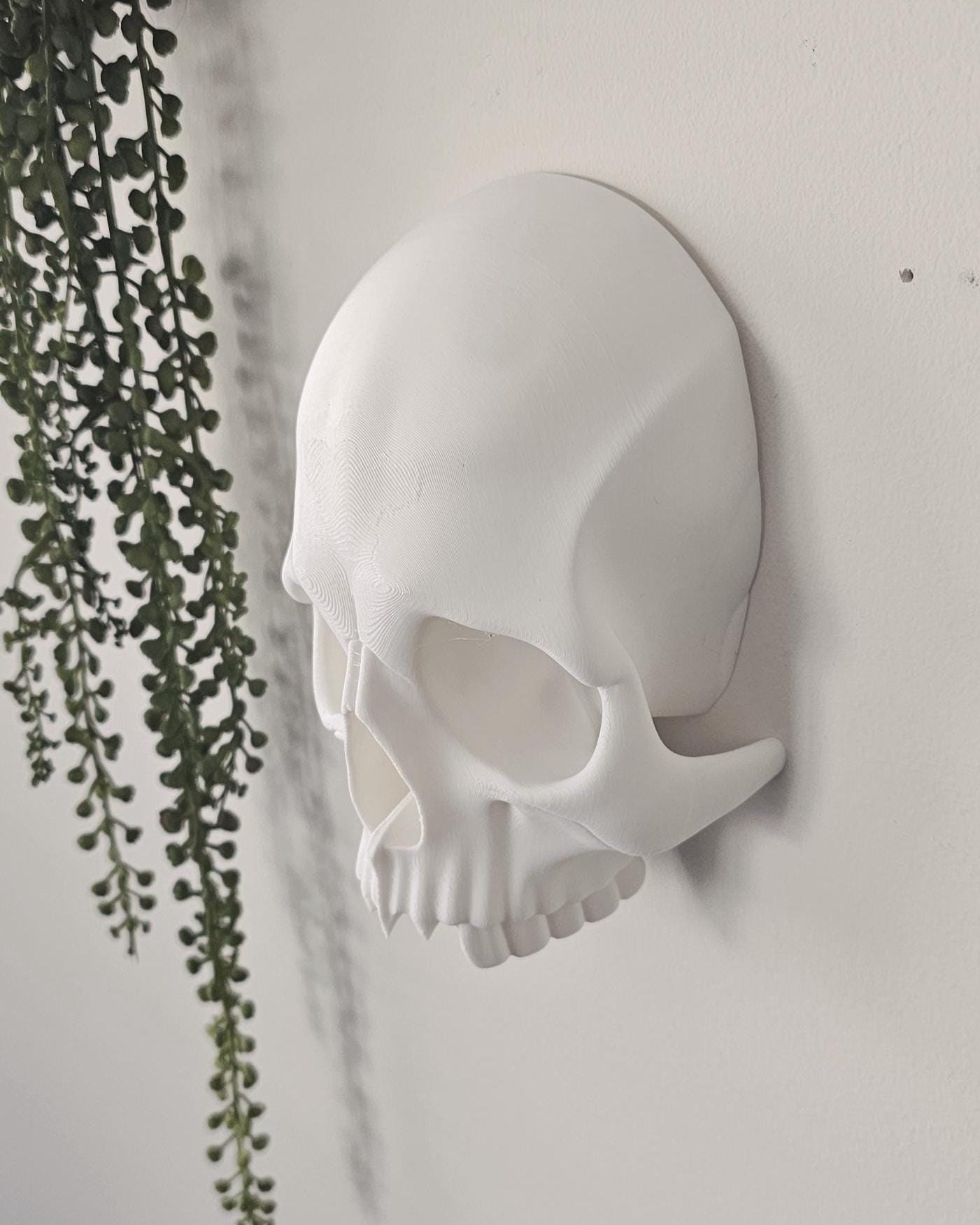 Skull Wall Decor with Hidden Compartment  Gothic Skull Wall Mount, Secret Storage Skull Art, Dark Home Decor