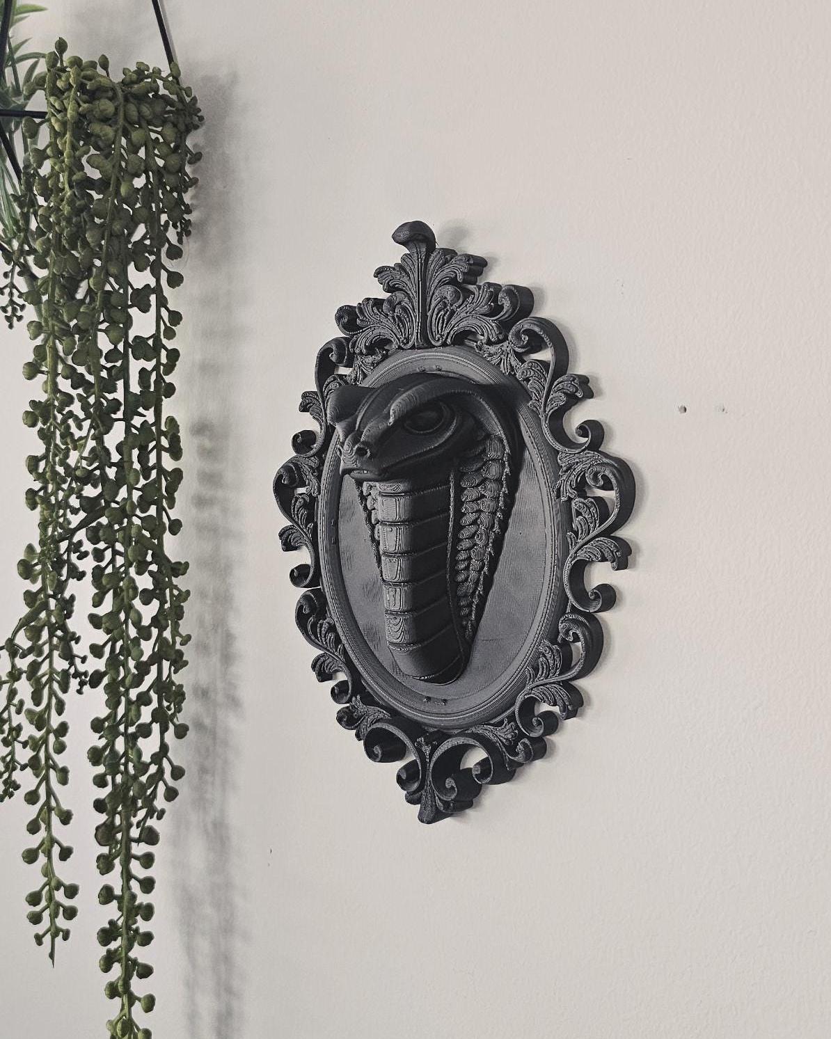 Gothic Snake Wall Sculpture  Baroque Cobra Wall Decor, Dark Victorian Serpent Wall Art, Gothic Home Decor