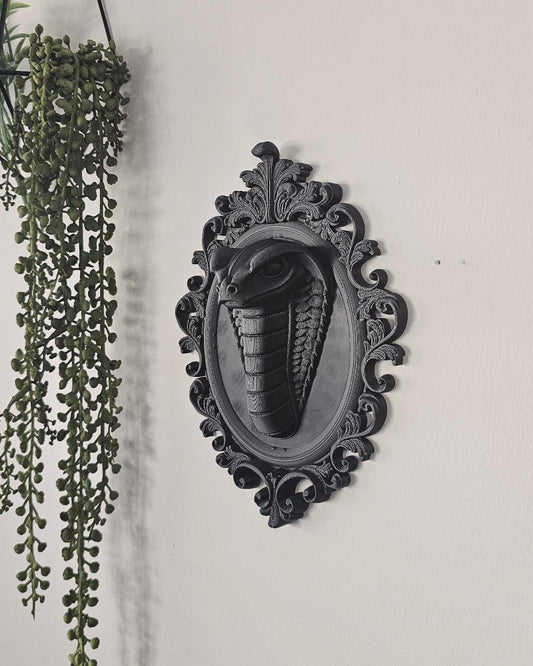 Gothic Snake Wall Sculpture  Baroque Cobra Wall Decor, Dark Victorian Serpent Wall Art, Gothic Home Decor