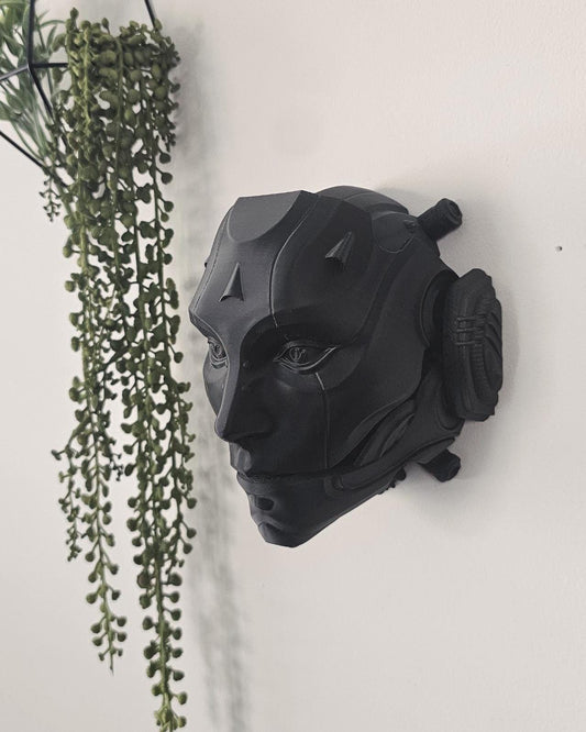 Steampunk Cyber Skull Wall Mount  3D Printed Futuristic Skull Wall Art, Gothic Sci-Fi Decor, Industrial Horror Home Accent