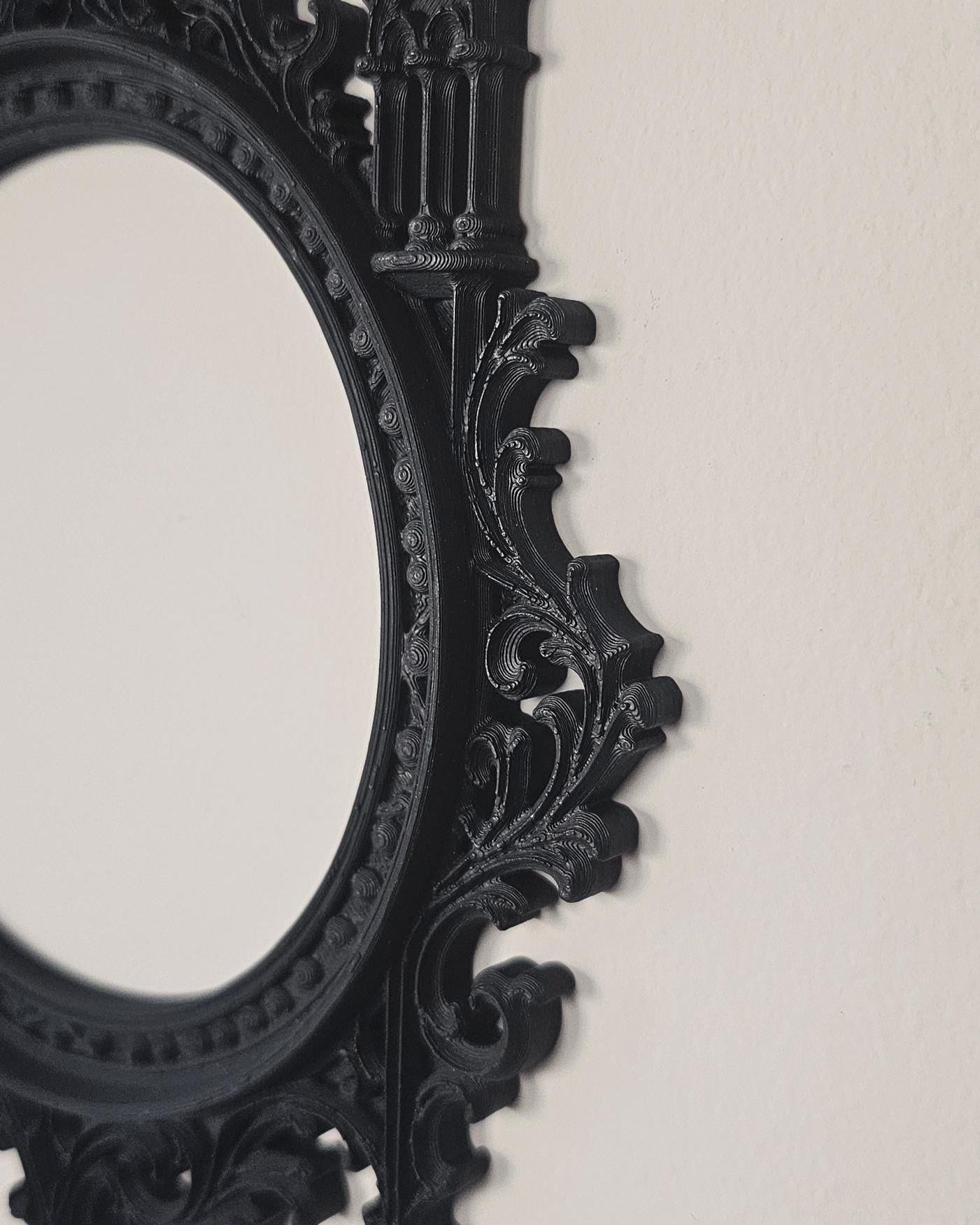 Victorian Ornate Wall Frame  3D Printed Gothic Baroque Wall Plaque, Cathedral Arch Wall Decor, Dark Romantic Black Wall Art Sculpture Home